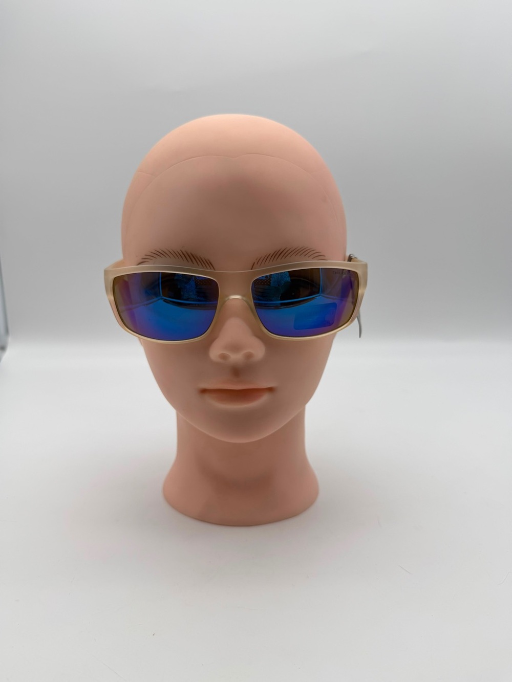 True Religion Beige Frame Sunglasses with Purple Lenses